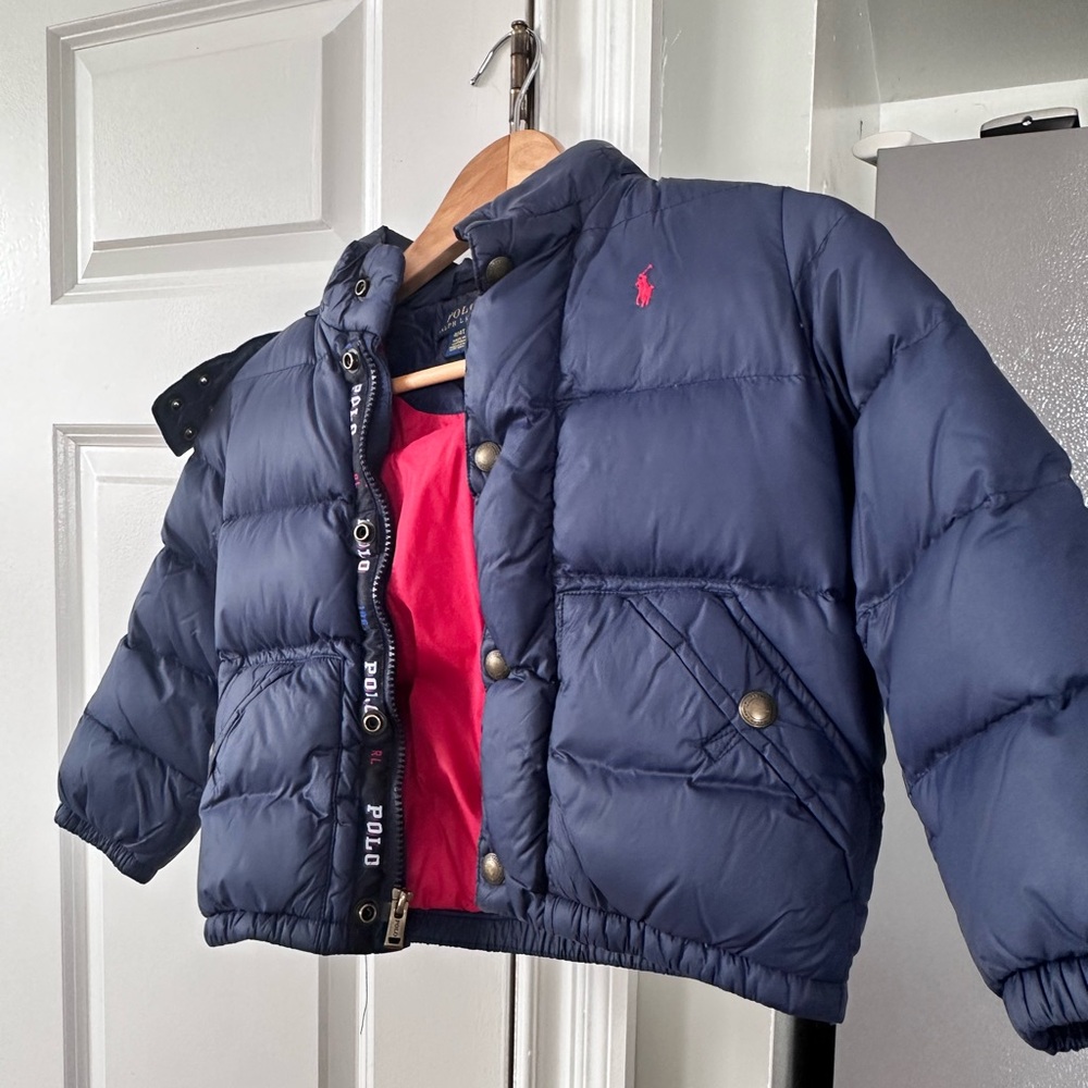 Polo by Ralph Lauren Kids Blue and Red Puffer Jacket